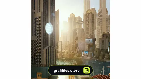 دانلود آبجکت شهر دبی Kitbash3D – Neo Dubai