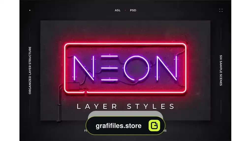 دانلود استایل متن نئون Neon Layer Styles