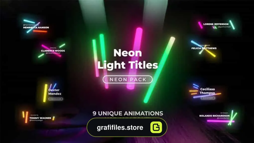 پروژه آماده فاینال کات پرو تایتل نئون Neon Light Titles 5