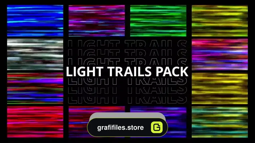 دانلود بک گراند موشن گرافیک مسیر سرعت نئونی Neon Speed Trails Pack