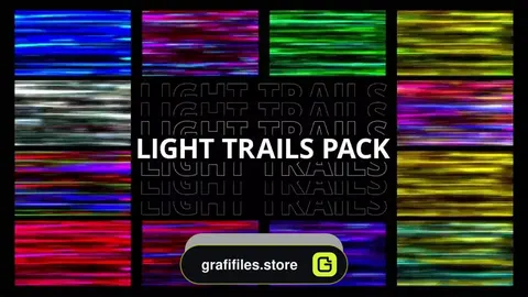 دانلود بک گراند موشن گرافیک مسیر سرعت نئونی Neon Speed Trails Pack