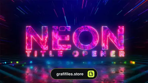 پروژه افترافکت وله با تایتل نئونی Neon Title Opener