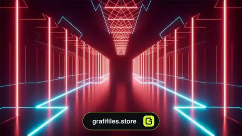 دانلود بک گراند موشن گرافیک تونل نئون Neon Tunnel
