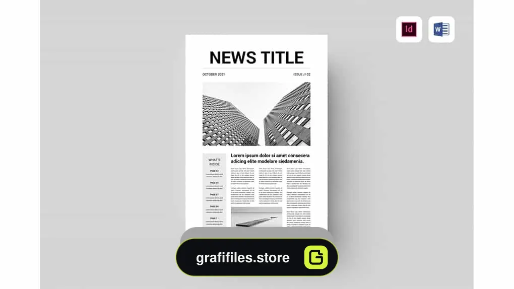 دانلود قالب آماده ورد روزنامه Newspaper | MS Word & Indesign