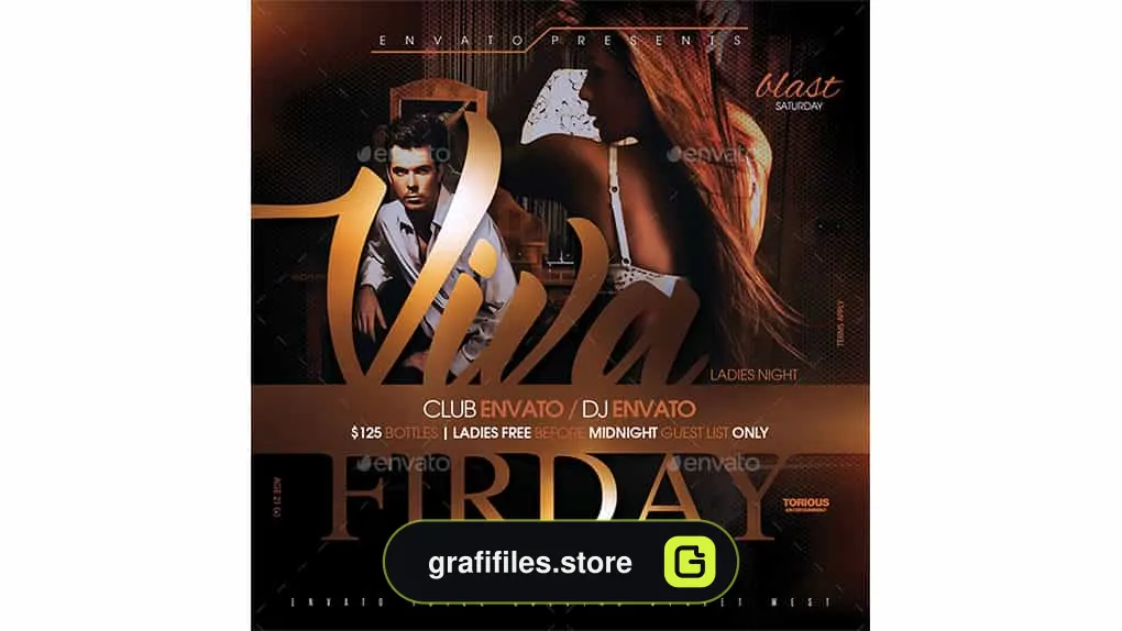دانلود فایل لایه باز بنر Night Club Flyer Template