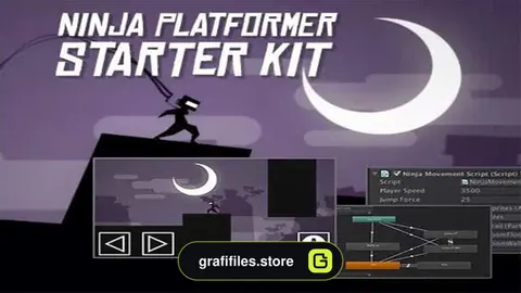دانلود پروژه بازی Ninja Platformer Starter Kit برای یونیتی