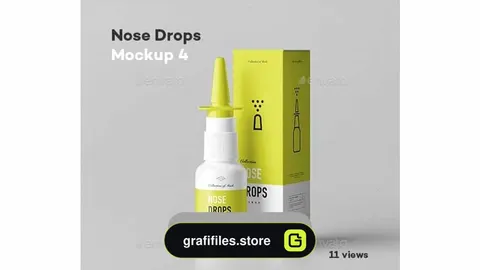 دانلود موکاپ قطره بینی Nose Drops Mock-up 4
