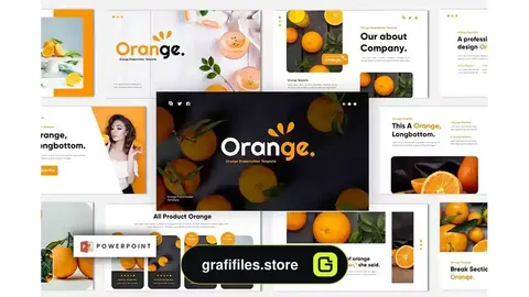دانلود قالب پاورپوینت Orange Fruit Powerpoint Template