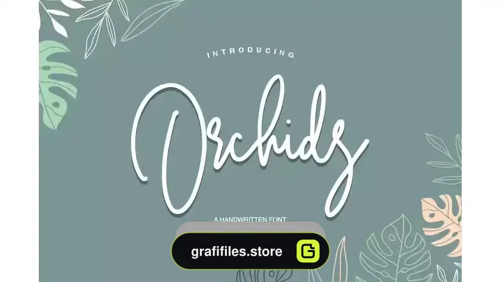 دانلود فونت انگلیسی دست نویس Orchids – Handwritten Font