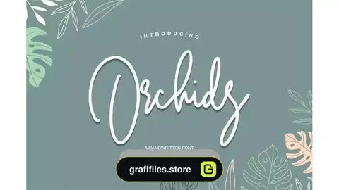 دانلود فونت انگلیسی دست نویس Orchids – Handwritten Font