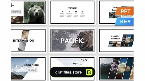 دانلود قالب پاورپوینت و کینوت Pacific Presentation Template