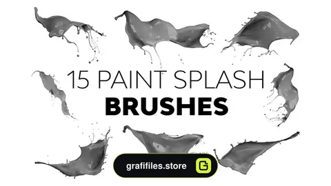 دانلود 15 براش فتوشاپ پاشیدن رنگ Paint Splash Brushes