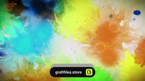دانلود بک گراند موشن گرافیک پاشیدن رنگ Paint Splatter Background