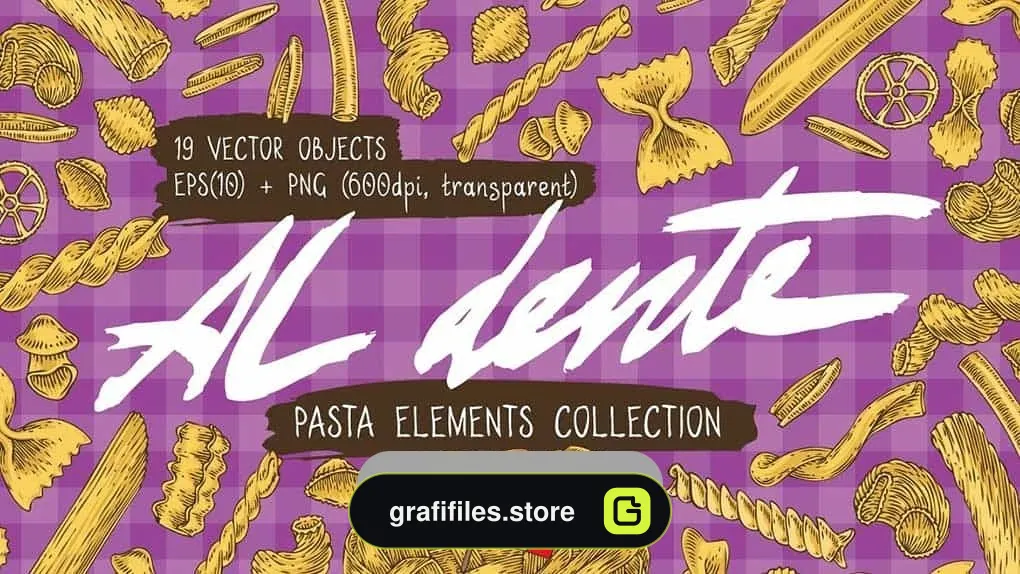 دانلود وکتور پاستا Pasta Elements Collection