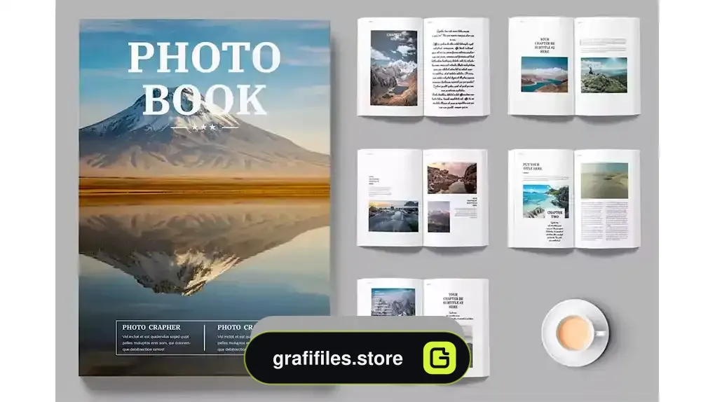 دانلود قالب ایندیزاین کتاب Photo Book Layout