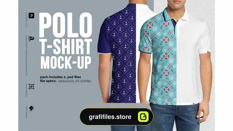 دانلود موکاپ تیشرت Polo shirt Mock-Up