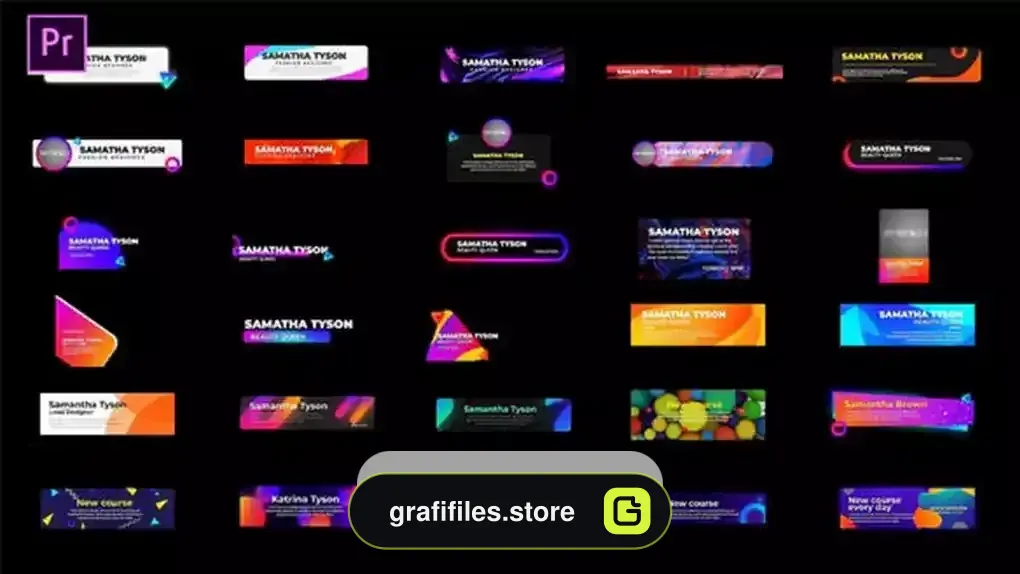 پروژه پریمیر زیرنویس Pop Lower thirds