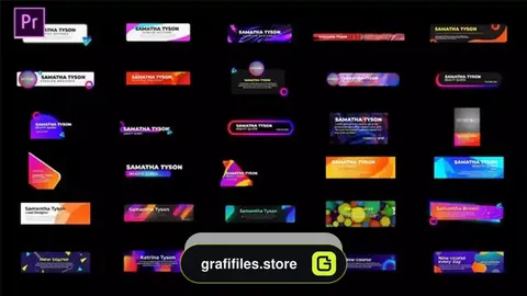 پروژه پریمیر زیرنویس Pop Lower thirds