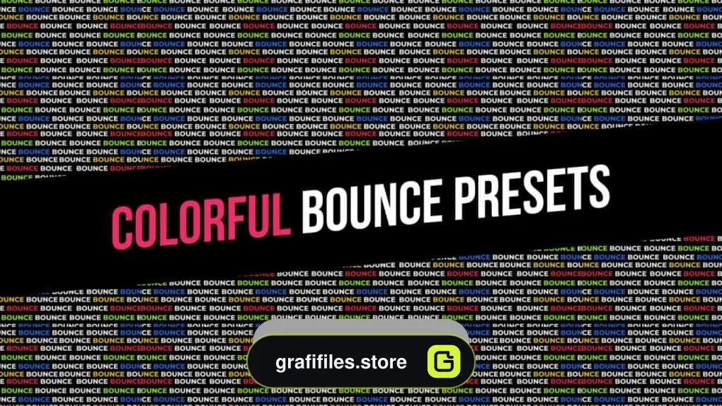 دانلود 200 پریست متن مخصوص افترافکت – Colorful Bounce Presets