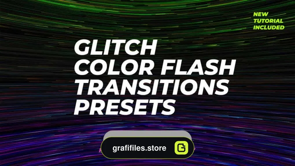 پریست آماده ترانزیشن نویز و پارازیت برای پریمیر – Glitch Color Flash Transitions Presets