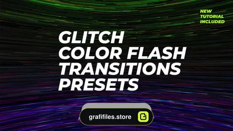 پریست آماده ترانزیشن نویز و پارازیت برای پریمیر – Glitch Color Flash Transitions Presets