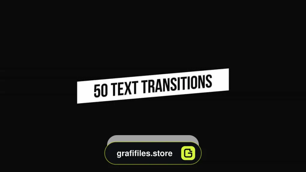 پریست آماده 50 ترنزیشن متن برای افترافکت – Text Transitions