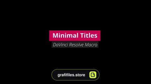 پروژه آماده تایتل مینیمال برای داوینچی ریزالو – Minimal Titles