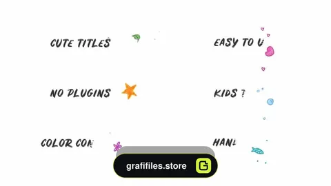 پروژه آماده تایتل داوینچی ریزالو – Kids Hand Drawn Titles