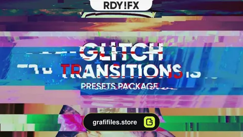 پریست پریمیر ترنزیشن نویز و پارازیت – Glitch Transitions Pack 01