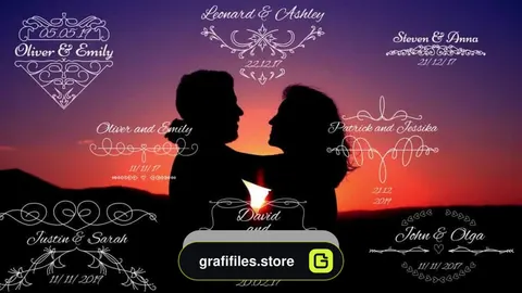 پروژه آماده تایتل کلیپ عروسی برای داوینچی ریزالو – 8 Wedding Titles