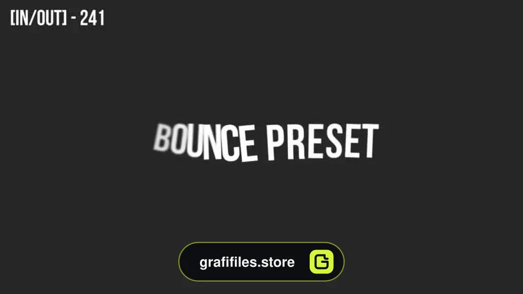 مجموعه 80 پریست آماده متنی برای افترافکت – Bouncing Text Presets V4.0