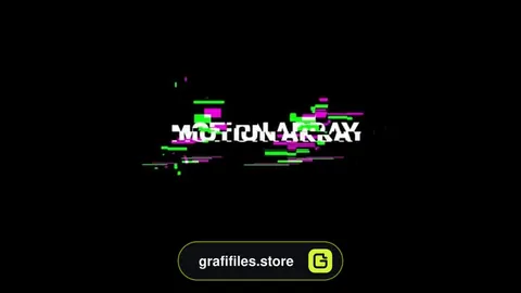 پروژه آماده لوگو پارازیت پریمیر Digital glitch logo