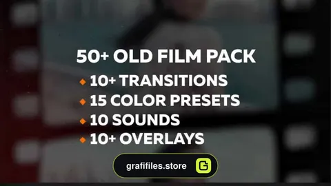 جعبه ابزار قدیمی کردن فیلم در پریمیر Old Film Pack – Transitions – Color Presets