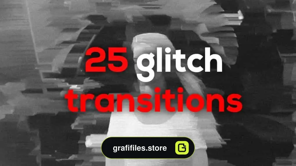 پریست آماده ترنزیشن نویز و پارازیت برای افترافکت – 25 Glitch Transitions Presets