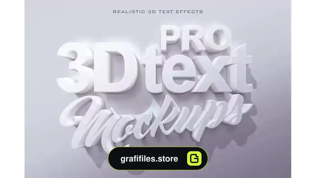دانلود افکت متن سه بعدی Pro 3D Text Mockups