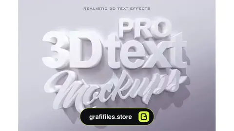 دانلود افکت متن سه بعدی Pro 3D Text Mockups