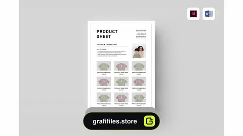 دانلود قالب آماده ورد برگه محصول Product Sheet | MS Word &amp; Indesign