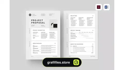 دانلود قالب ایندیزاین پروپوزال Proposal | MS Word &amp; Indesign 2