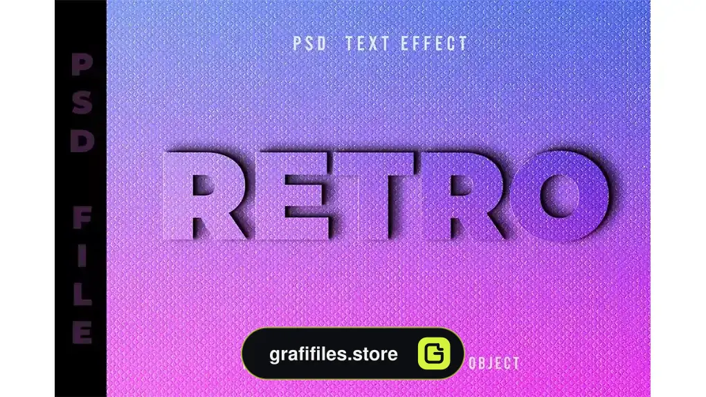 دانلود افکت متن رترو Psd Text Effect – Retro Style