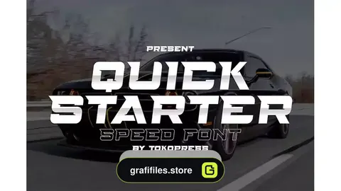 دانلود فونت انگلیسی گیمینگ QUICKSTARTER – racing gaming font