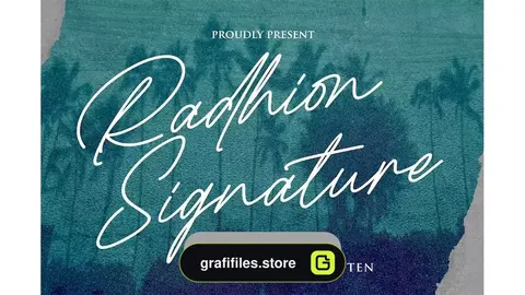 دانلود فونت انگلیسی پیوسته Radhion Signature