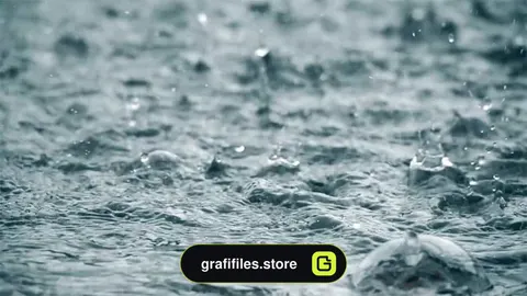 فوتیج بارش قطرات باران Raindrops Falling