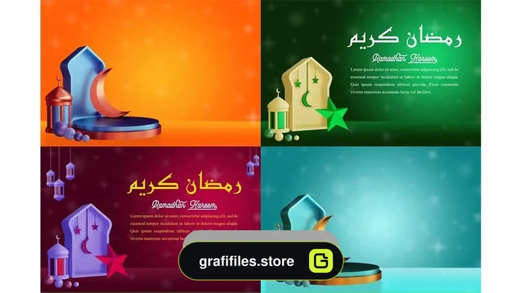 دانلود بکگراند رمضان کریم Ramadan Kareen Background Pack 01