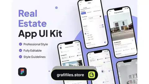 دانلود رابط کاربری اپلیکیشن مشاور املاک Real Estate Mobile App UI Kit 2