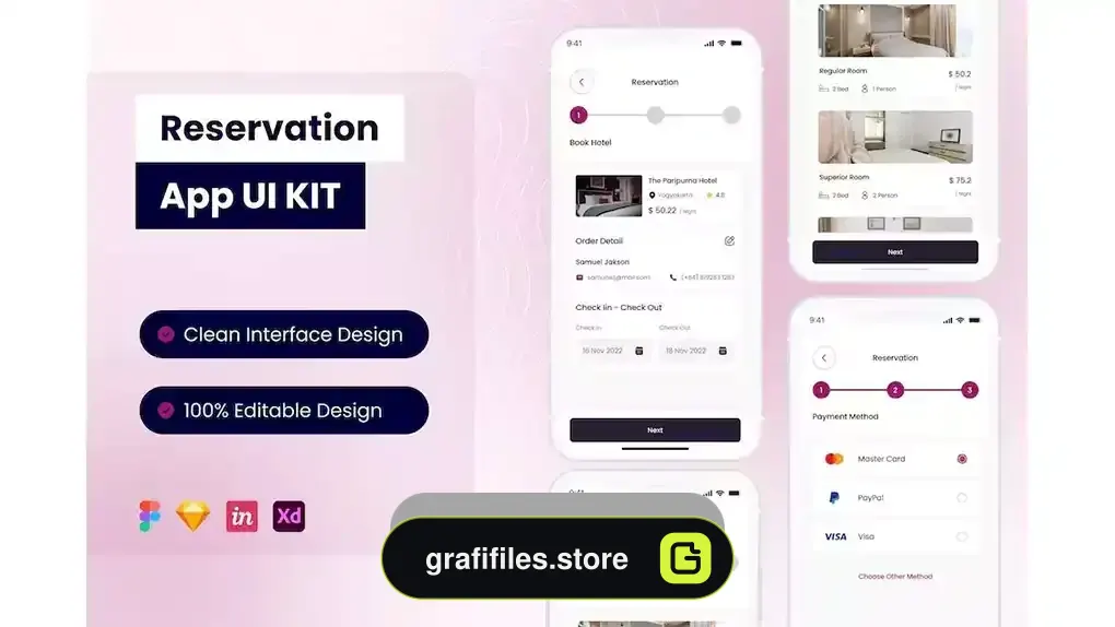 دانلود رابط کاربری اپلیکیشن رزرویشن Reservation Mobile App