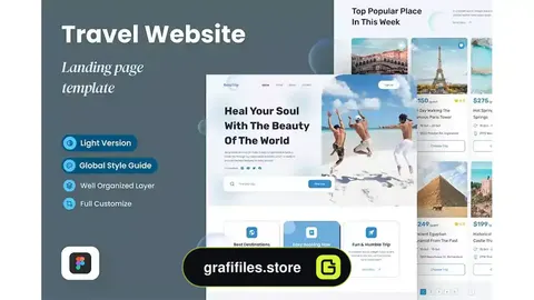 دانلود لندینگ پیج سفر Resstrip – Travel Landing Page