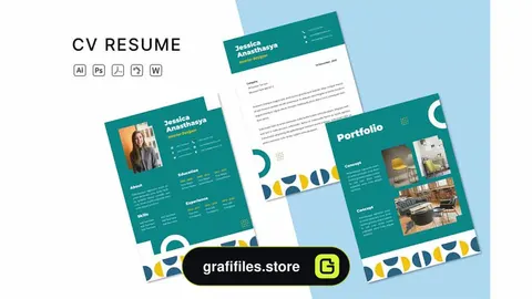 دانلود قالب آماده ورد رزومه طراح داخلی مینیمال Resume Word
