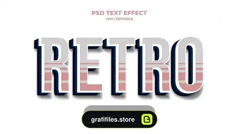 دانلود افکت متن رترو سه بعدی retro 3d text effect