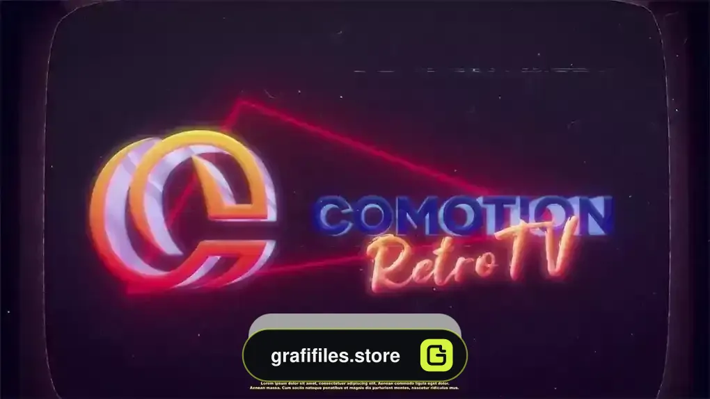 لوگو موشن پریمیر تلویزیون قدیمی Retro TV Logo