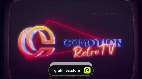 لوگو موشن پریمیر تلویزیون قدیمی Retro TV Logo